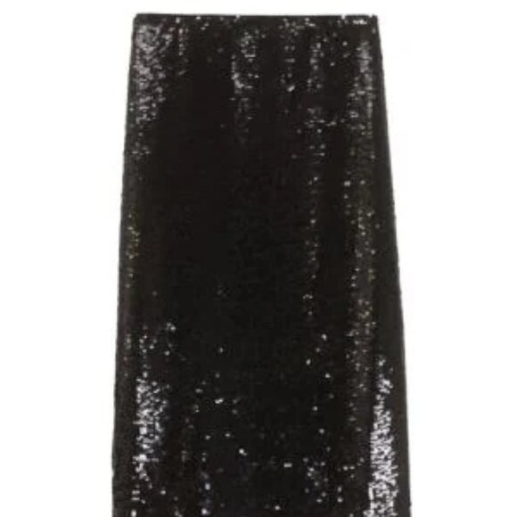 Theory Black Fluid Sequin Midi High Slit Skirt | Size 10 | NWT - Picture 5 of 5